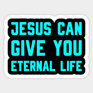 JESUS CAN GIVE YOU ETERNAL LIFE Sticker